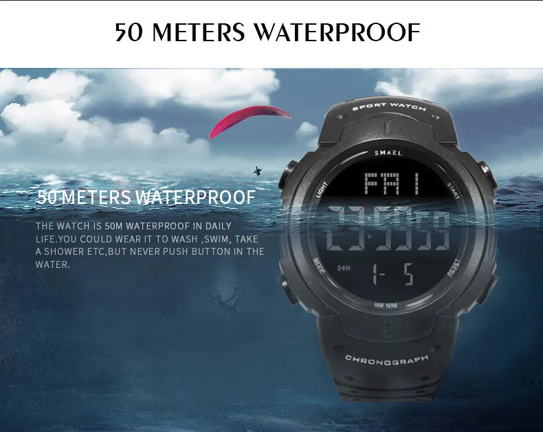Casual Men's Simple Digital Dial Calmly Strap Waterproof Sports Outdoor sport watch Electronic digital Watch gifts Men's watch
Casual Men's Simple Digital Dial Calmly Strap Waterproof Sports Outdoor sport watch Electronic digital Watch gifts Men's watch