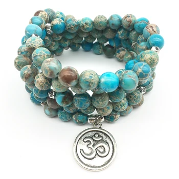 SN1348 Fashion Women`s Bracelet Trendy Blue Regalite Stone 4 Wrap Necklace Natural Stone Ohm Charm 108 Mala Yoga Bracelet
SN1348 Fashion Women`s Bracelet Trendy Blue Regalite Stone 4 Wrap Necklace Natural Stone Ohm Charm 108 Mala Yoga Bracelet