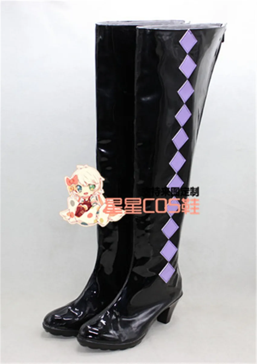 Черные фиолетовые ботинки для косплея Puella Magi Madoka Magica Akemi Homura X002
Черные фиолетовые ботинки для косплея Puella Magi Madoka Magica Akemi Homura X002