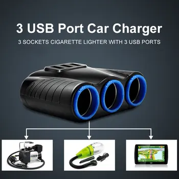 12/24V 3.1A 100W Car Cigarette Lighter Socket Splitter Plug LED Daul USB Charger Adapter Detection For PC Phone MP3 DVR Accessor
12/24V 3.1A 100W Car Cigarette Lighter Socket Splitter Plug LED Daul USB Charger Adapter Detection For PC Phone MP3 DVR Accessor