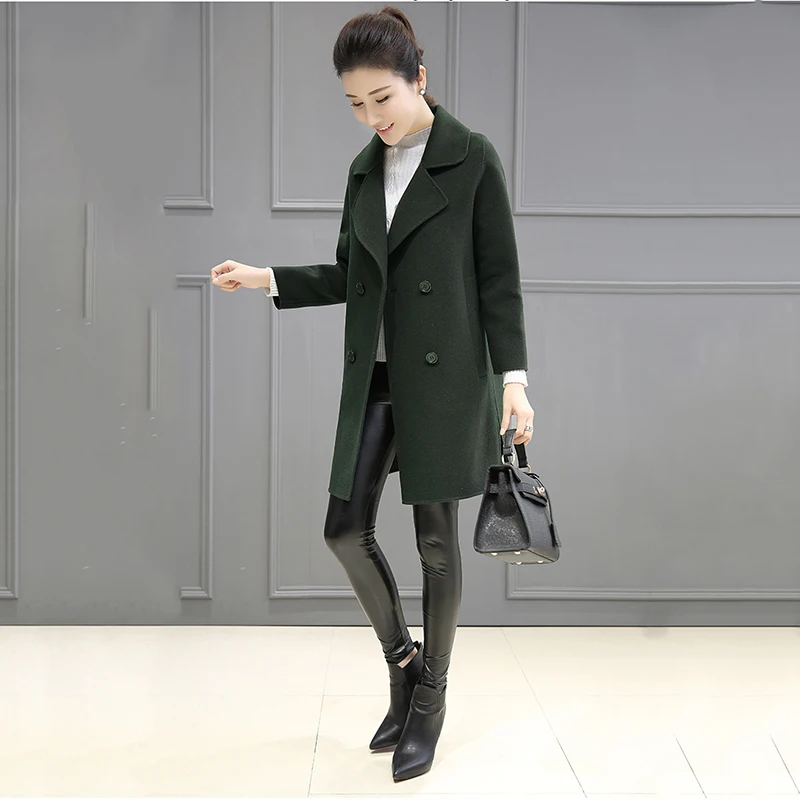 Woolen coat female long section autumn and winter 2019 new Korean version of the loose popular woolen coat A281
Woolen coat female long section autumn and winter 2019 new Korean version of the loose popular woolen coat A281