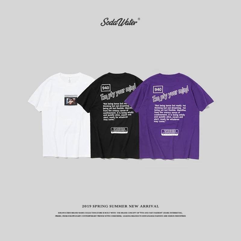 SODA WATER Letter Printed 2019 New Brand Clothing Swag T-Shirt Cotton Print Men T shirt Homme Hip Hop Tee 91272S
SODA WATER Letter Printed 2019 New Brand Clothing Swag T-Shirt Cotton Print Men T shirt Homme Hip Hop Tee 91272S
