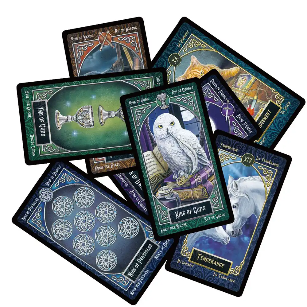 78 cards tarot cards deck vintage colorful cards