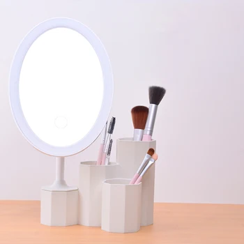 LED Cosmetic Mirror with Storage Base Organizer 180° Rotation Brightness Adjustable Beauty Makeup Mirror Tabletop Mirror
LED Cosmetic Mirror with Storage Base Organizer 180° Rotation Brightness Adjustable Beauty Makeup Mirror Tabletop Mirror