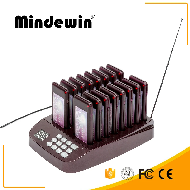 Mindewin Restaurant Queue Management System 433MHz Wireless Call Coaster Pager With 16 Call Pagers
Mindewin Restaurant Queue Management System 433MHz Wireless Call Coaster Pager With 16 Call Pagers