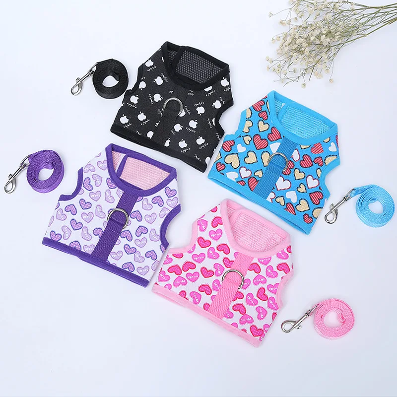 Dog Harness Leash Set Pet Vest For Small Dogs Puppy Chihuahua Yorkshire French Bulldog Soft Cute Cartoon Dog Product 4 Colors
Dog Harness Leash Set Pet Vest For Small Dogs Puppy Chihuahua Yorkshire French Bulldog Soft Cute Cartoon Dog Product 4 Colors