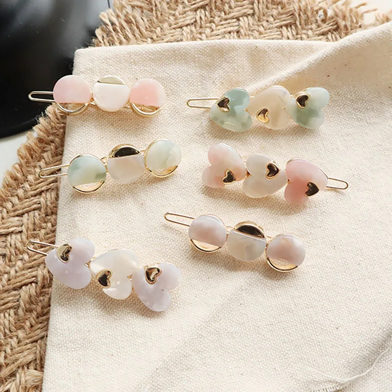 Simple Korea Heart Round Shape Women Girls Hair Pins Barrettes Bangs Hair Clip Geometric Hairpins Headpiece Hair Accessories BH
Simple Korea Heart Round Shape Women Girls Hair Pins Barrettes Bangs Hair Clip Geometric Hairpins Headpiece Hair Accessories BH