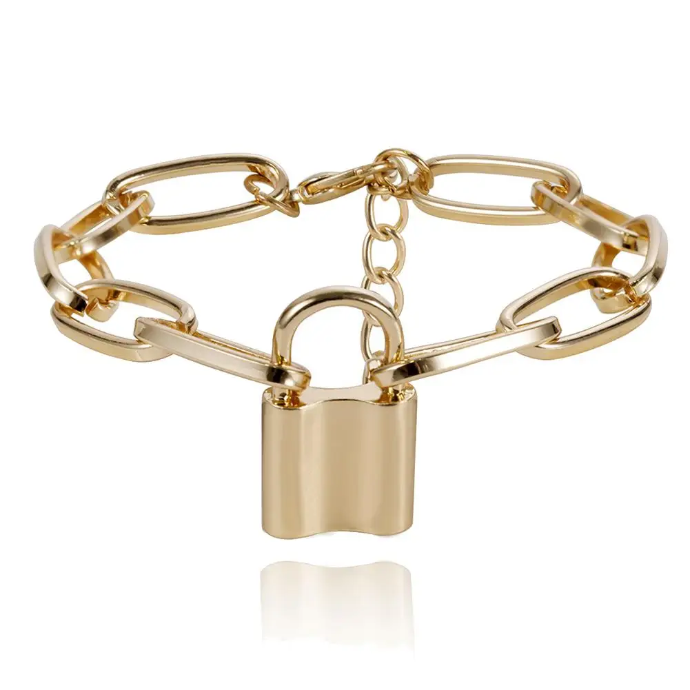 Fashion Women Padlock Pendant Hollow Oval Chain link Bracelet Bangle Party Jewelry
Fashion Women Padlock Pendant Hollow Oval Chain link Bracelet Bangle Party Jewelry