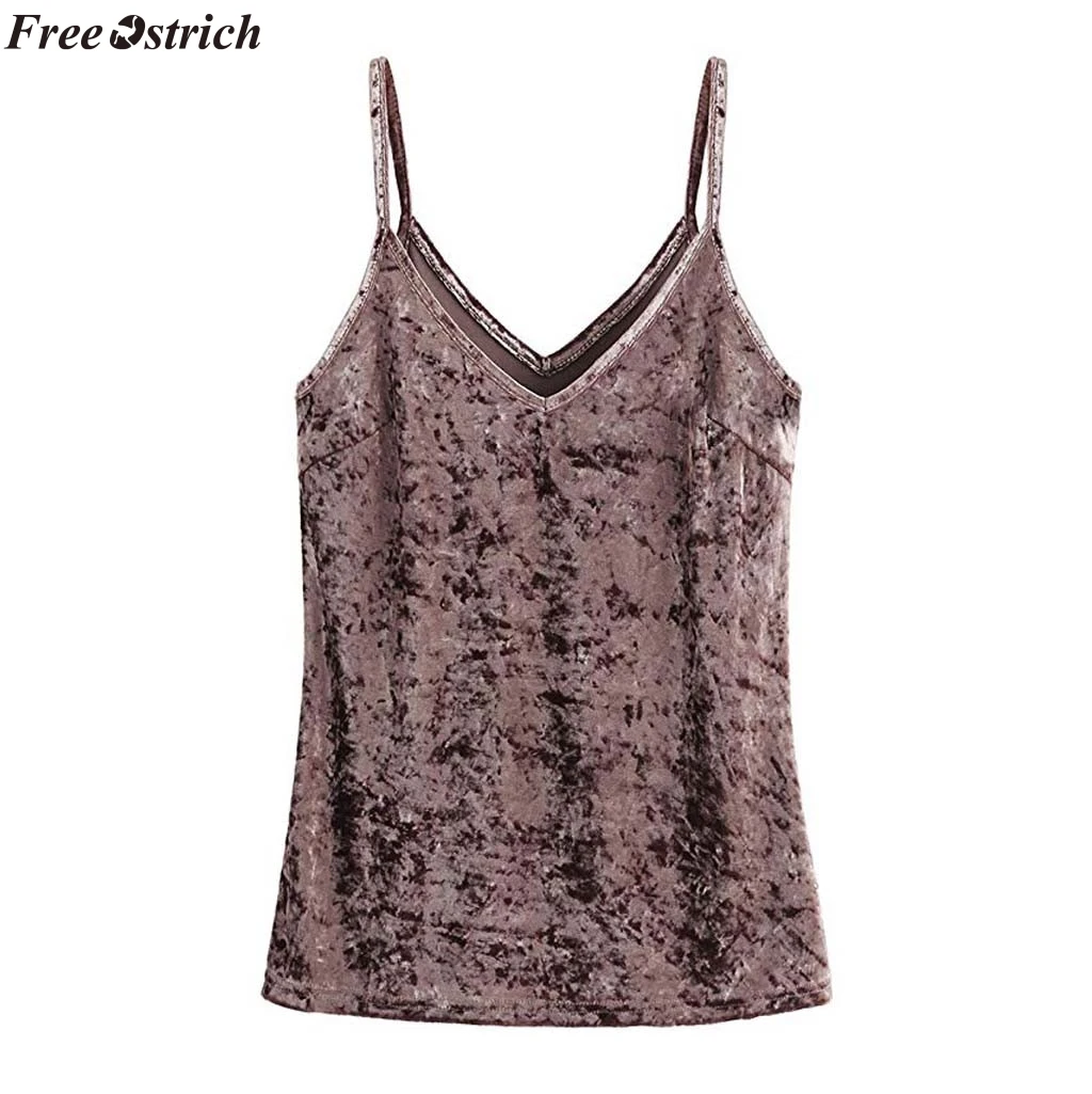 FREE OSTRICH women's velvet camisole sleeveless sexy V-neck Tank Top short Ladies vest summer comfort plus size
FREE OSTRICH women's velvet camisole sleeveless sexy V-neck Tank Top short Ladies vest summer comfort plus size