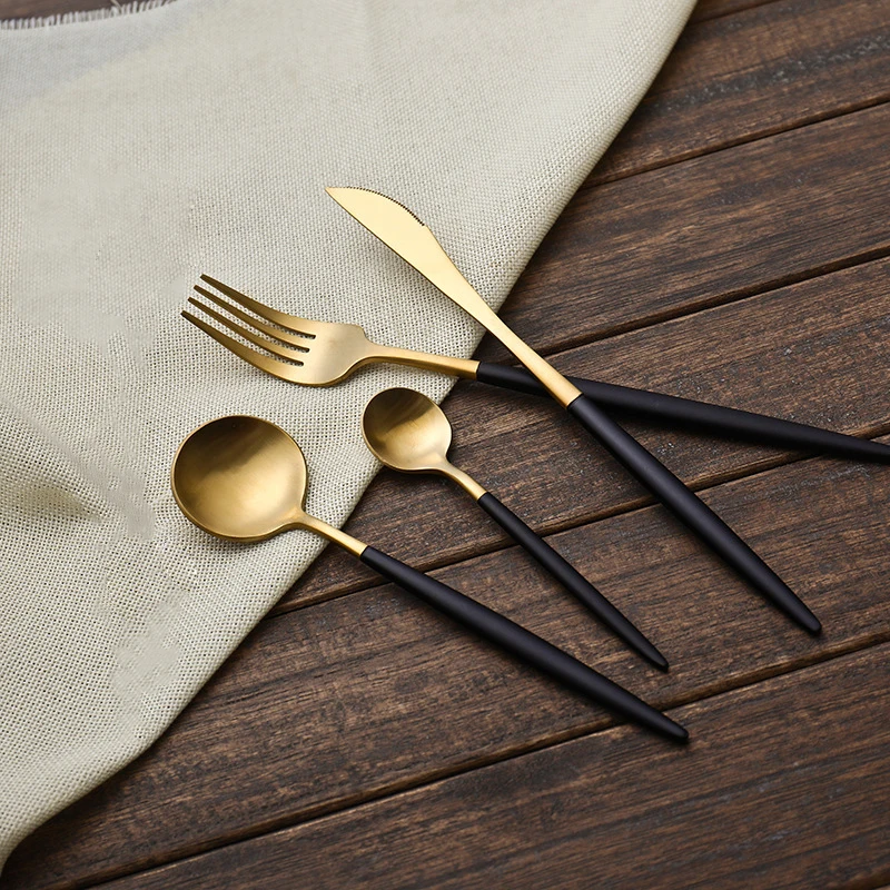 Luxury Cutlery Set Stainless Steel Dinner Set Gold Plated Wedding Black Golden Dinnerware Set Tableware Western Fork Set
Luxury Cutlery Set Stainless Steel Dinner Set Gold Plated Wedding Black Golden Dinnerware Set Tableware Western Fork Set