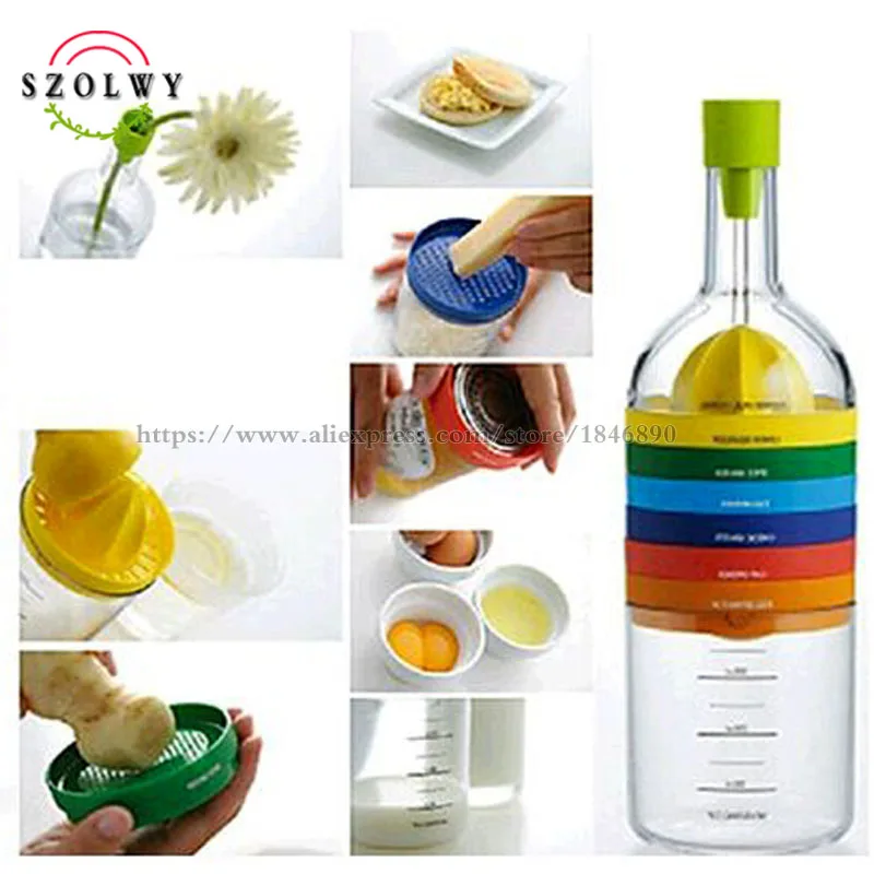new 8-in-1 Bottle Shape Multifunction Kitchen Helper Tools Grater Juicer Grinder Funnel Measuring set Kitchenware Gadgets
new 8-in-1 Bottle Shape Multifunction Kitchen Helper Tools Grater Juicer Grinder Funnel Measuring set Kitchenware Gadgets