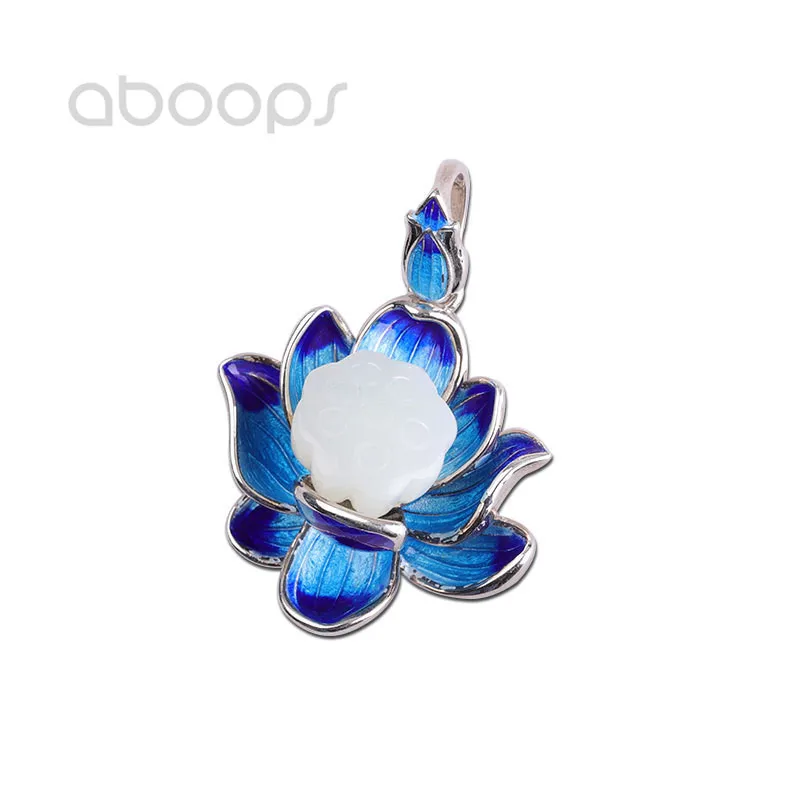 925 Sterling Silver Enamel Lotus Flower Pendant with White Stone for Women Girls Free Shipping
925 Sterling Silver Enamel Lotus Flower Pendant with White Stone for Women Girls Free Shipping