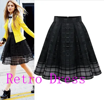 Women Organza Midi Skirts New 2016 Summer Style Elastic High Waist Zipper Ladies Skirt Female Pleated A Line Tulle Skirts
Women Organza Midi Skirts New 2016 Summer Style Elastic High Waist Zipper Ladies Skirt Female Pleated A Line Tulle Skirts