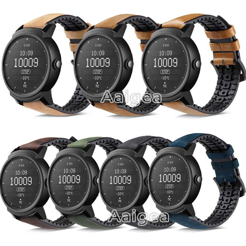 Leather Silicone Watch Strap Band for Ticwatch E Smart Watch Replacement 20mm Wrist straps Men Bracelet for ticwatch 2 watchband
Leather Silicone Watch Strap Band for Ticwatch E Smart Watch Replacement 20mm Wrist straps Men Bracelet for ticwatch 2 watchband
