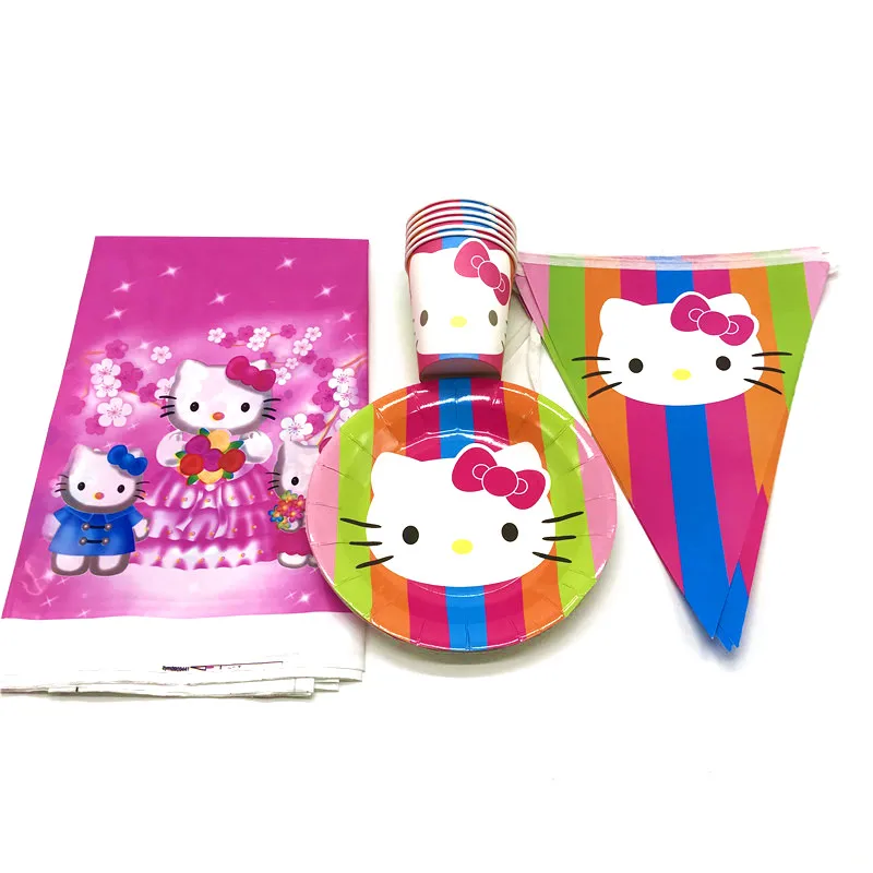 Hot Sale Hello Kitty 37Pcs Disposable Paper Cup Plate Tablecover Family Party Banner Girl Birthday Theme Party Decoration Supply
Hot Sale Hello Kitty 37Pcs Disposable Paper Cup Plate Tablecover Family Party Banner Girl Birthday Theme Party Decoration Supply