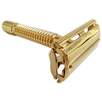 Double Edge Safety Shaving DE Razor Butterfly Rotating Head Golden Color Stainless Blade
Double Edge Safety Shaving DE Razor Butterfly Rotating Head Golden Color Stainless Blade
