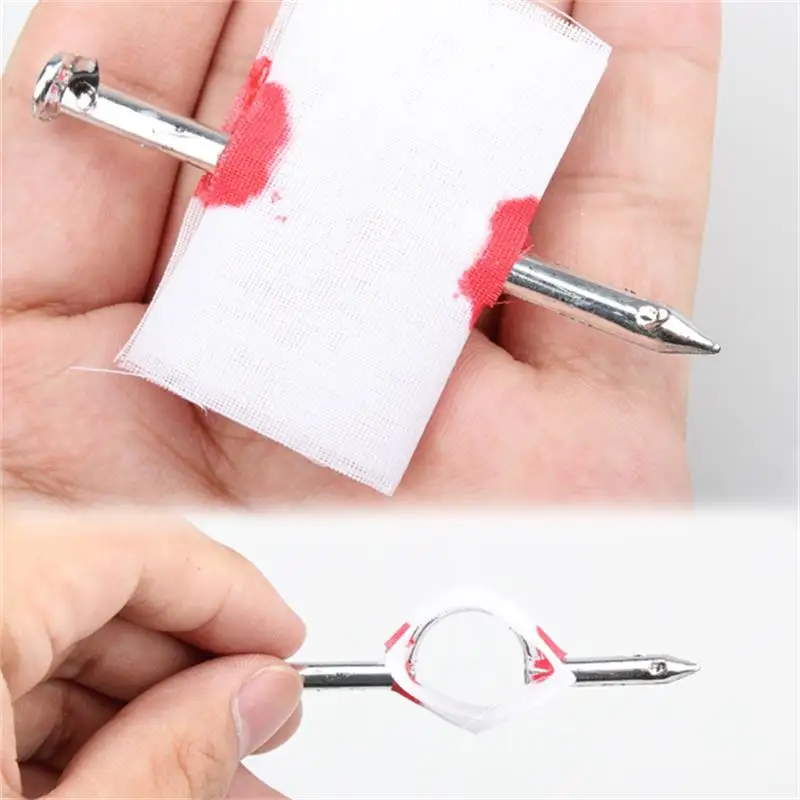Children Gags Toy Fake Blood Manmade Nail Through Finger With Bandage April Fool Trick Prop Scary Toy
Children Gags Toy Fake Blood Manmade Nail Through Finger With Bandage April Fool Trick Prop Scary Toy