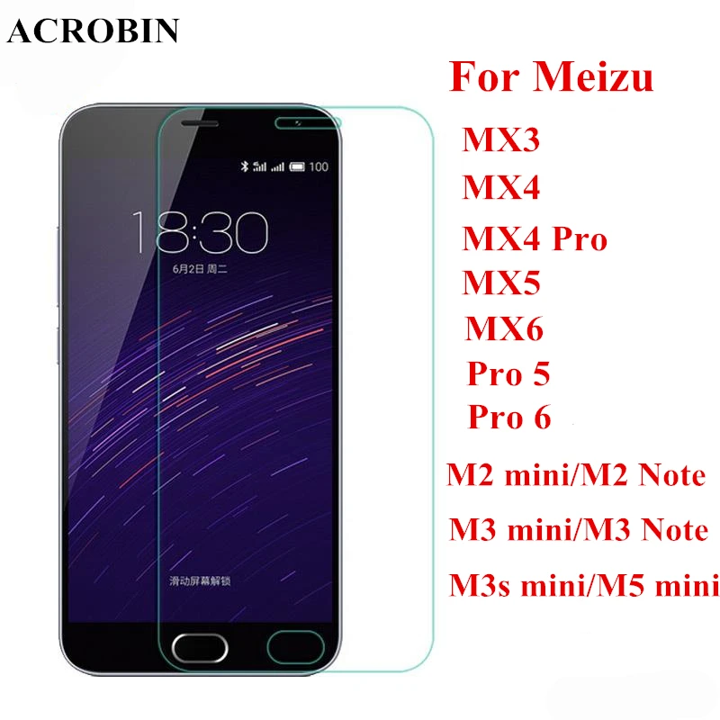 

For Meizu MX4 Pro MX5 MX6 Pro5 Pro6 M2 M3 Note M2 M3 M3s M5 mini 2 3 3s 5 Tempered Glass Screen Protector 2.5D Cover Film