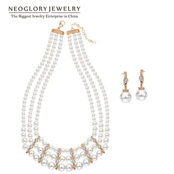 Neoglory Rhinestone Multi Layer Simulated Pearl Rose Gold Color Fashion Nigerian Bead For Women Wedding Gift 2020 Pea-1 Goldp
Neoglory Rhinestone Multi Layer Simulated Pearl Rose Gold Color Fashion Nigerian Bead For Women Wedding Gift 2020 Pea-1 Goldp