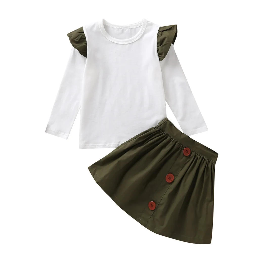 Autumn Baby Kid Girls Clothes Sets Toddler Newborn Outfits Ruched T-shirt Tops Skirt Dress Casual Set babyborn roupa infantil
Autumn Baby Kid Girls Clothes Sets Toddler Newborn Outfits Ruched T-shirt Tops Skirt Dress Casual Set babyborn roupa infantil