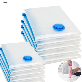 Boxi New Home Vacuum Bag For Clothes Storage Bag Transparent Plastic Storage Bags With Valve Foldable Travel Closet Organizer
Boxi New Home Vacuum Bag For Clothes Storage Bag Transparent Plastic Storage Bags With Valve Foldable Travel Closet Organizer