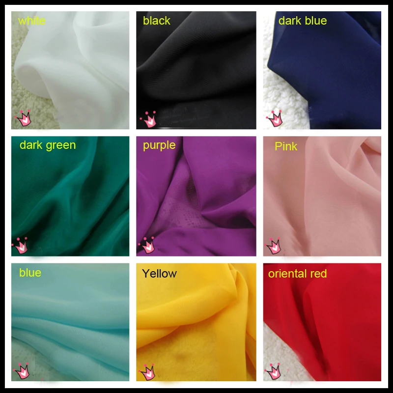 3 meters 150cm 59" width 16 colors gauze georgette chiffon fabric summer dress skirt blouse curtains materials MM153
3 meters 150cm 59" width 16 colors gauze georgette chiffon fabric summer dress skirt blouse curtains materials MM153