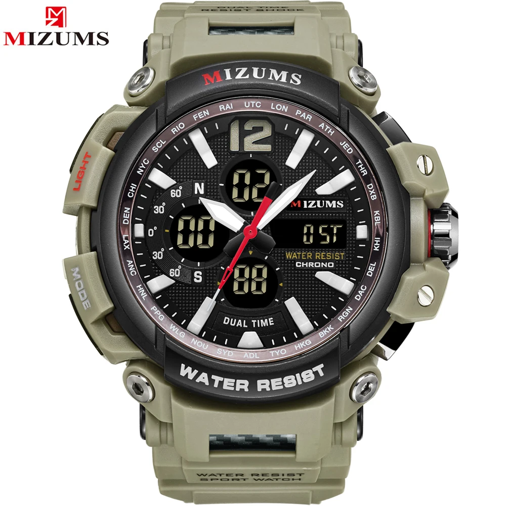 MIZUMS Luxury Men's LED Analog Quartz Watch Men Army Military Sport Watches Male Waterproof Date Wristwatch Relogio Masculino
MIZUMS Luxury Men's LED Analog Quartz Watch Men Army Military Sport Watches Male Waterproof Date Wristwatch Relogio Masculino