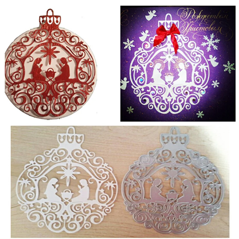 Nativity Ornament Frame Metal cutting dies decorative scrapbooking steel craft dies cuts embossing paper card making stencil
Nativity Ornament Frame Metal cutting dies decorative scrapbooking steel craft dies cuts embossing paper card making stencil