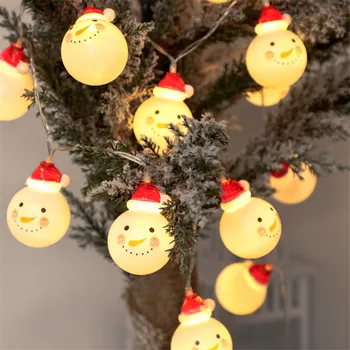 

1M/1.5M 10Led Festival Decorative Lights Christmas Snowman Decor Props LED String Light for Christmas Trees New Year Party Light