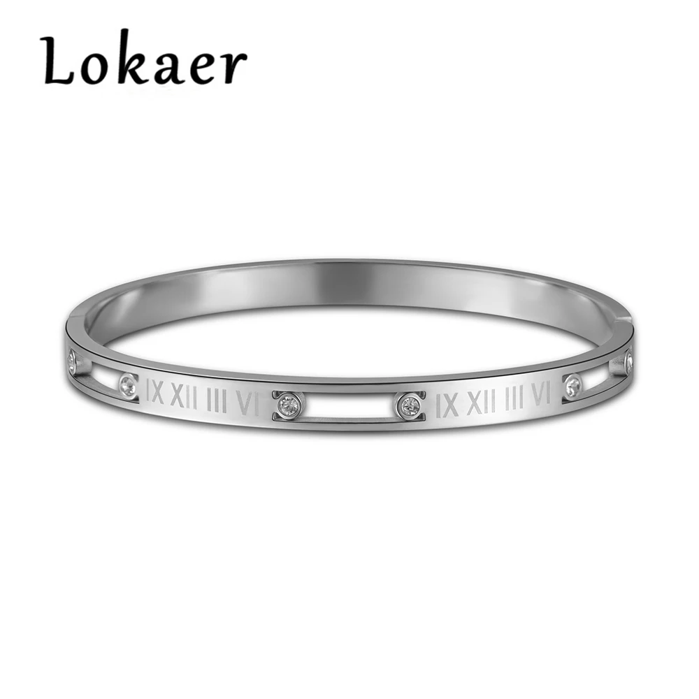 Lokaer Top Quality Titanium Stainless Steel Fashion Roman Alphabet Gold Color Bracelets & Bangles Jewelry For Women & Men Gifts
Lokaer Top Quality Titanium Stainless Steel Fashion Roman Alphabet Gold Color Bracelets & Bangles Jewelry For Women & Men Gifts