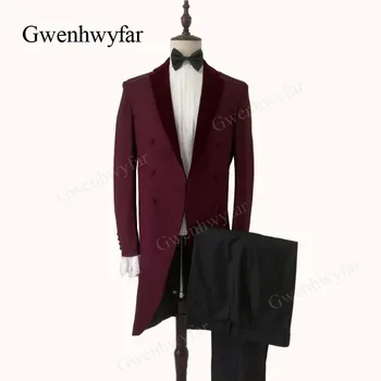 Gwenhwyfar 2018 Lace Sleeve Series Vintage Wedding Men Dress Double Breasted Suits Dark Red Slim Fit Groom Party Suits For Men
Gwenhwyfar 2018 Lace Sleeve Series Vintage Wedding Men Dress Double Breasted Suits Dark Red Slim Fit Groom Party Suits For Men
