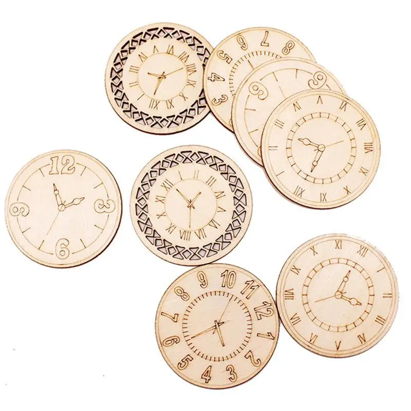 8pcs Wooden Watch Pattern DIY Crafts Decoration for Home Decoration Wall Sticker Decal Office Children Room Bedroom Decor A3
8pcs Wooden Watch Pattern DIY Crafts Decoration for Home Decoration Wall Sticker Decal Office Children Room Bedroom Decor A3