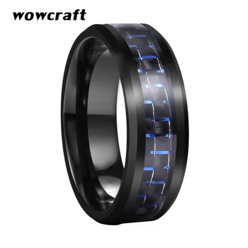 Mens Womens Wedding Band Tungsten Ring Mirror Polished Finish with Blue Black Carbon Fiber Inlay Beveled Edges Engagement Rings
Mens Womens Wedding Band Tungsten Ring Mirror Polished Finish with Blue Black Carbon Fiber Inlay Beveled Edges Engagement Rings
