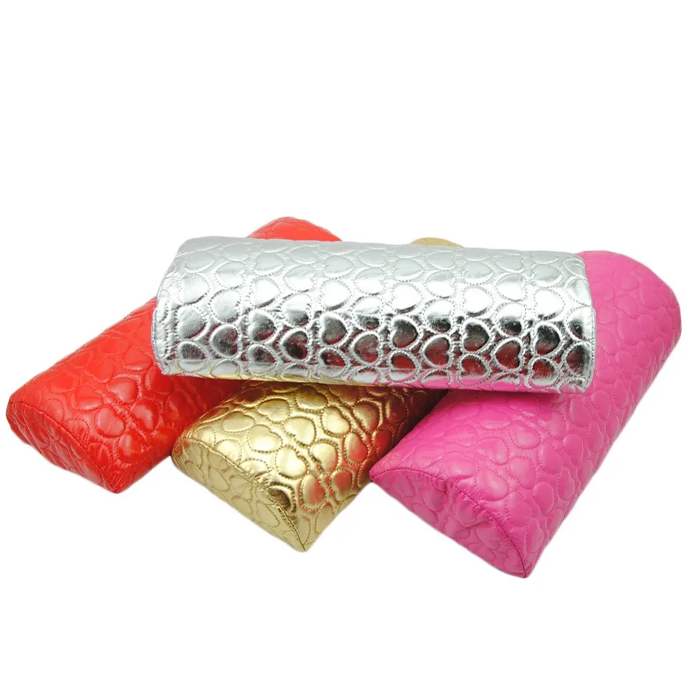Nail Art Pillow for Manicure Hand Arm Rest Cushion PU Leather Holder Soft Tool Equipment Half | Красота и здоровье