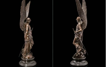 Art Deco Sculpture Angel Warrior Soldier Goddess Of Victory Bronze Statue Signed
Art Deco Sculpture Angel Warrior Soldier Goddess Of Victory Bronze Statue Signed