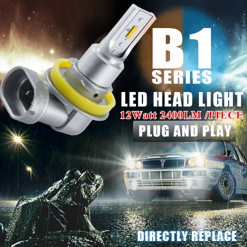 CNSUNNYLIGHT Slim LED Car Headlight Bulbs H8 H11 9005 9006 24Wpair 2400Lm White 6000K All in One 12V Auto Lights Plug and Play (10)