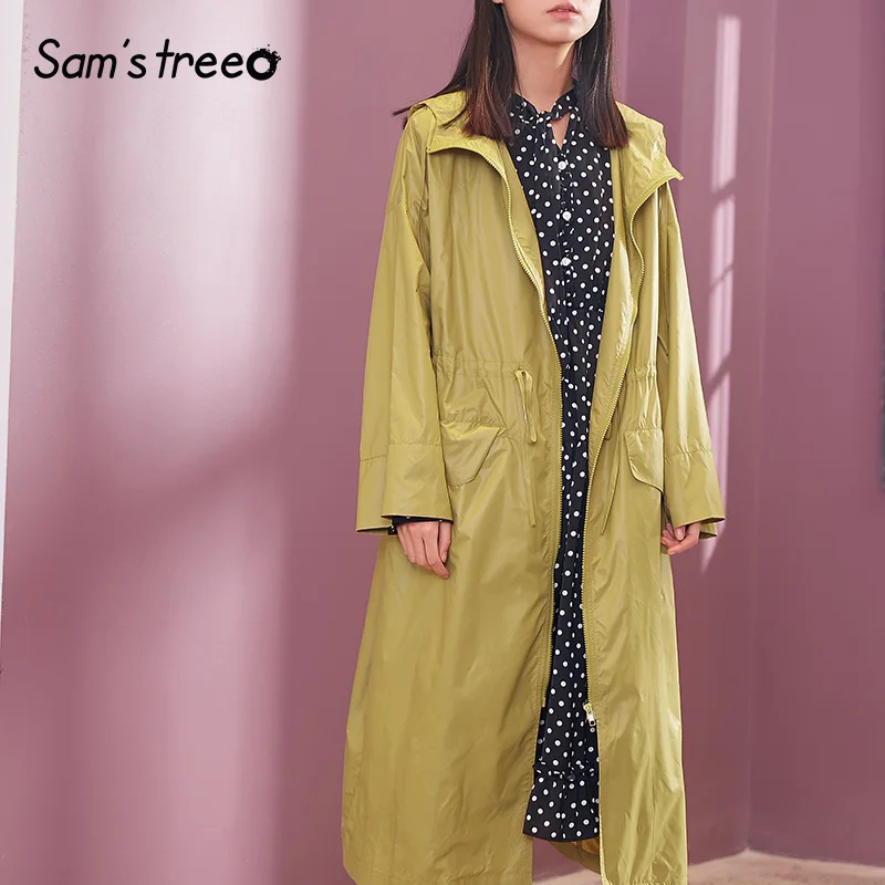 Samstree Casual Spring Summer Women Long Trench Coat Straight Waist Drawstring Female Hoodied Outwear Plus Size
Samstree Casual Spring Summer Women Long Trench Coat Straight Waist Drawstring Female Hoodied Outwear Plus Size