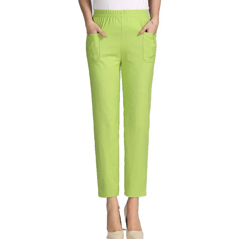 Women Cotton Linen Pants Spring Summer Trousers Elastic Band Waist Pantalones Mujer White Green Black Orange Pant Plus Size 2019
Women Cotton Linen Pants Spring Summer Trousers Elastic Band Waist Pantalones Mujer White Green Black Orange Pant Plus Size 2019