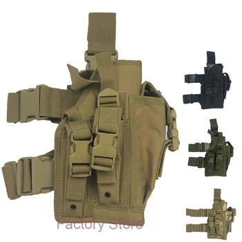 

Tactical IPSC Pistol Leg Holster Nylon Thigh Universal Gun Type Holsters For M9 M92 M96 Colt 1911 Sig P226 Tan Green