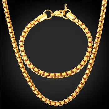 Kpop Chain Box Set Men Trendy Jewelry Bracelets Gift Necklaces Chain Stainless Steel Gold Color For Men's Jewelry Set NH210
Kpop Chain Box Set Men Trendy Jewelry Bracelets Gift Necklaces Chain Stainless Steel Gold Color For Men's Jewelry Set NH210