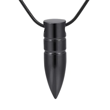 KLH04 High Quality Black Bullet Pendant for Ashes Stainless Steel Bullet Capsule Cremation Ashes Urn Pendant Keepsakes
KLH04 High Quality Black Bullet Pendant for Ashes Stainless Steel Bullet Capsule Cremation Ashes Urn Pendant Keepsakes