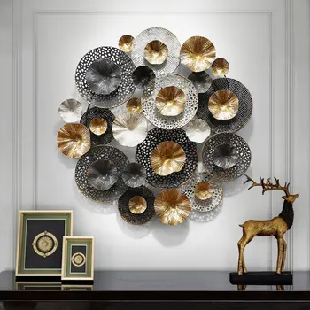 American Wrought Iron Lotus Leaf Wall Mural Ornaments Hotel Porch Wall Hanging Crafts Home Livingroom 3D Wall Sticker Decoration
American Wrought Iron Lotus Leaf Wall Mural Ornaments Hotel Porch Wall Hanging Crafts Home Livingroom 3D Wall Sticker Decoration