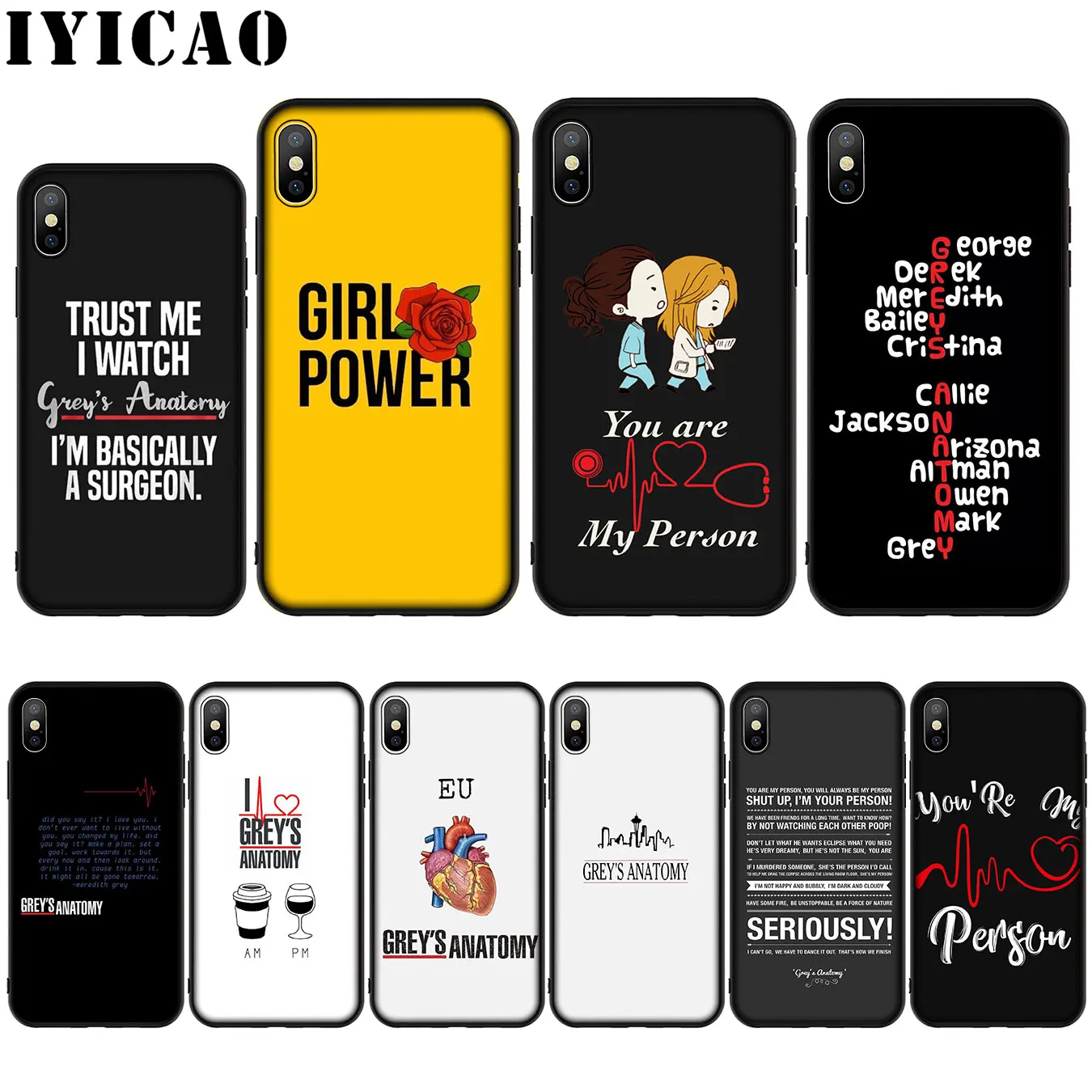 Силиконовый мягкий чехол greys anatomy для iPhone 11 Pro Max XR X XS 8 7 6 6S Plus 5 5S SE|Бамперы| |