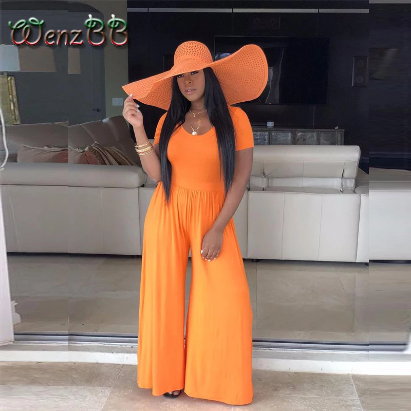 Wenzbb One Piece Jumpsuit Drop Shipping Women Casual Summer Short Sleeve O-Neck Boot Cut Rompers Outfit Jumpsuit Set
Wenzbb One Piece Jumpsuit Drop Shipping Women Casual Summer Short Sleeve O-Neck Boot Cut Rompers Outfit Jumpsuit Set