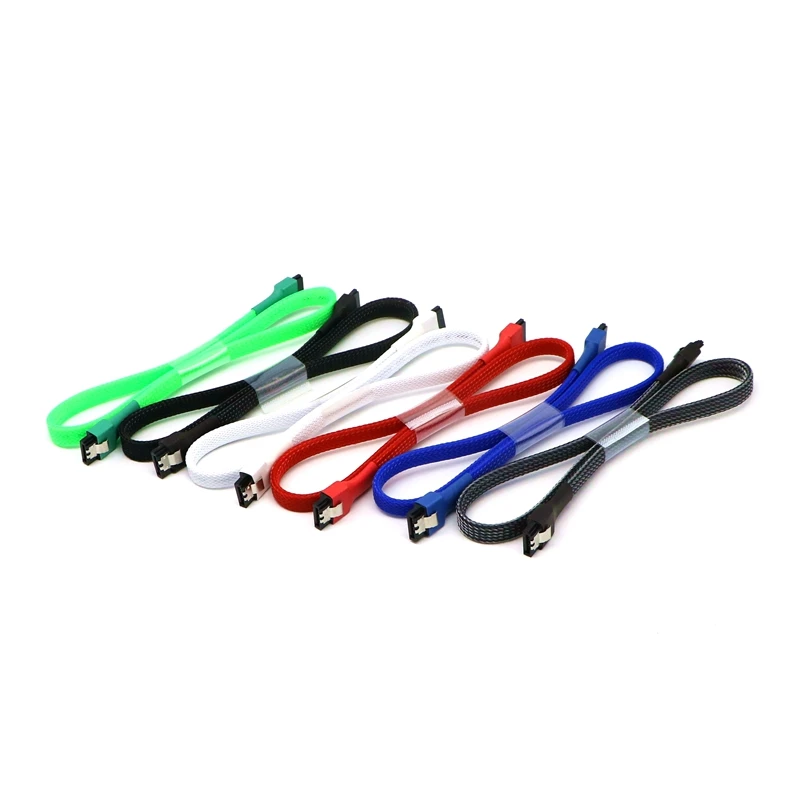 1pcs 45cm / 60cm Red, Black, White, Blue, Green Sleeved SATA III 6Gbps 7Pin Straight to Straight Cable.
1pcs 45cm / 60cm Red, Black, White, Blue, Green Sleeved SATA III 6Gbps 7Pin Straight to Straight Cable.