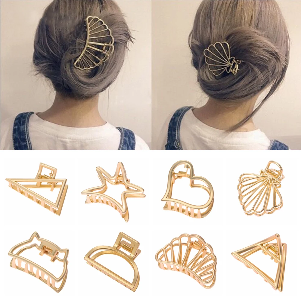 1PC Gold Hair Clips Women Simple Hollow Alloy Hair Claw Geometric Makeup Hair Holder Crab Bun Maker Vintage Hair Accessories
1PC Gold Hair Clips Women Simple Hollow Alloy Hair Claw Geometric Makeup Hair Holder Crab Bun Maker Vintage Hair Accessories