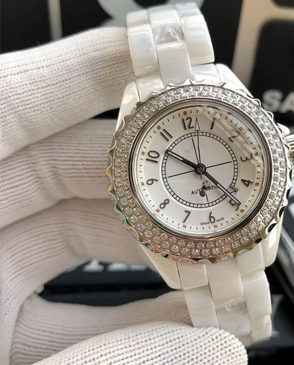 Hot Brand mechanical Watch for women men couple calendar date black white zirconia ceramic watch accessories
Hot Brand mechanical Watch for women men couple calendar date black white zirconia ceramic watch accessories