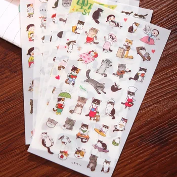 6Sheet/Pack Korean Cat Cartoon Animals Sticker PVC Stickers Diary Sticker Scrapbook Decoration PVC Stationery Stickers E2033
6Sheet/Pack Korean Cat Cartoon Animals Sticker PVC Stickers Diary Sticker Scrapbook Decoration PVC Stationery Stickers E2033