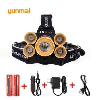 USB 12000 Lumen 5 Led Headlamp XML T6+4Q5 Head Lamp Powerful Led Headlight Head Lantern 18650 Rechargeable Fishing Hunting Light
USB 12000 Lumen 5 Led Headlamp XML T6+4Q5 Head Lamp Powerful Led Headlight Head Lantern 18650 Rechargeable Fishing Hunting Light