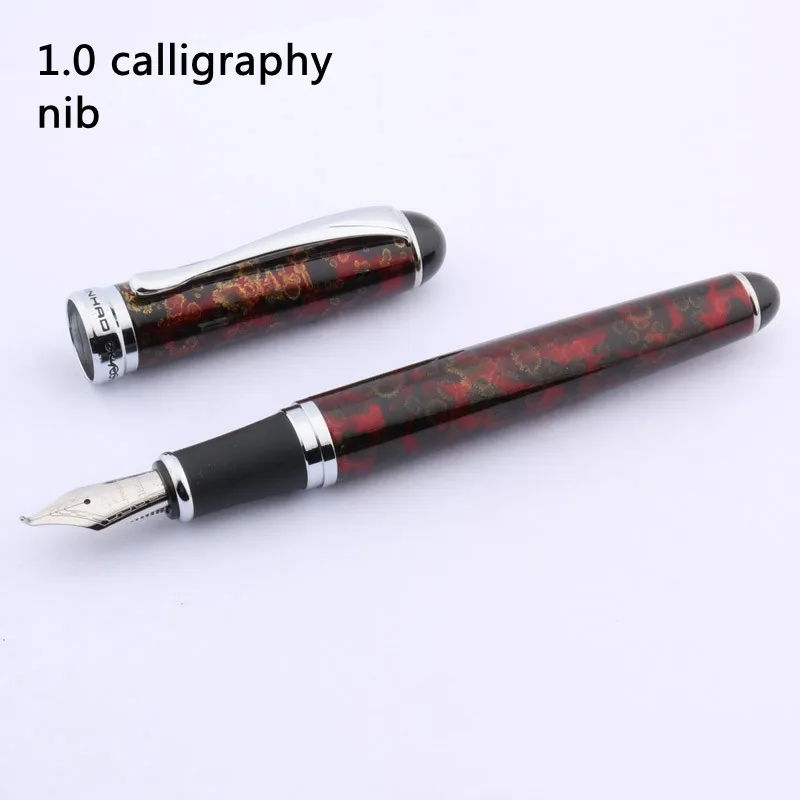 Перьевая ручка Jinhao, с красным ледяным цветком, отделка из серебра 750 пробы, перо для каллиграфии
Перьевая ручка Jinhao, с красным ледяным цветком, отделка из серебра 750 пробы, перо для каллиграфии